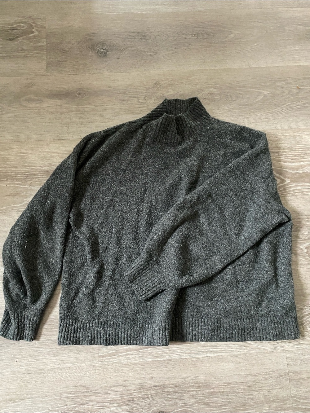 Women’s Dark Gray Mock Neck Sweater